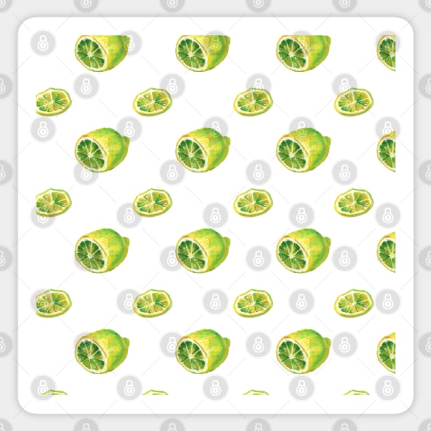 Tropical fruits pattern Sticker by GreekTavern